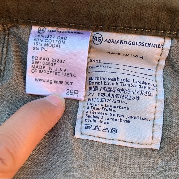 AG Adriano Goldschmied Stevie Slim Straight Leg Pants size 29R - Picture 9 of 10